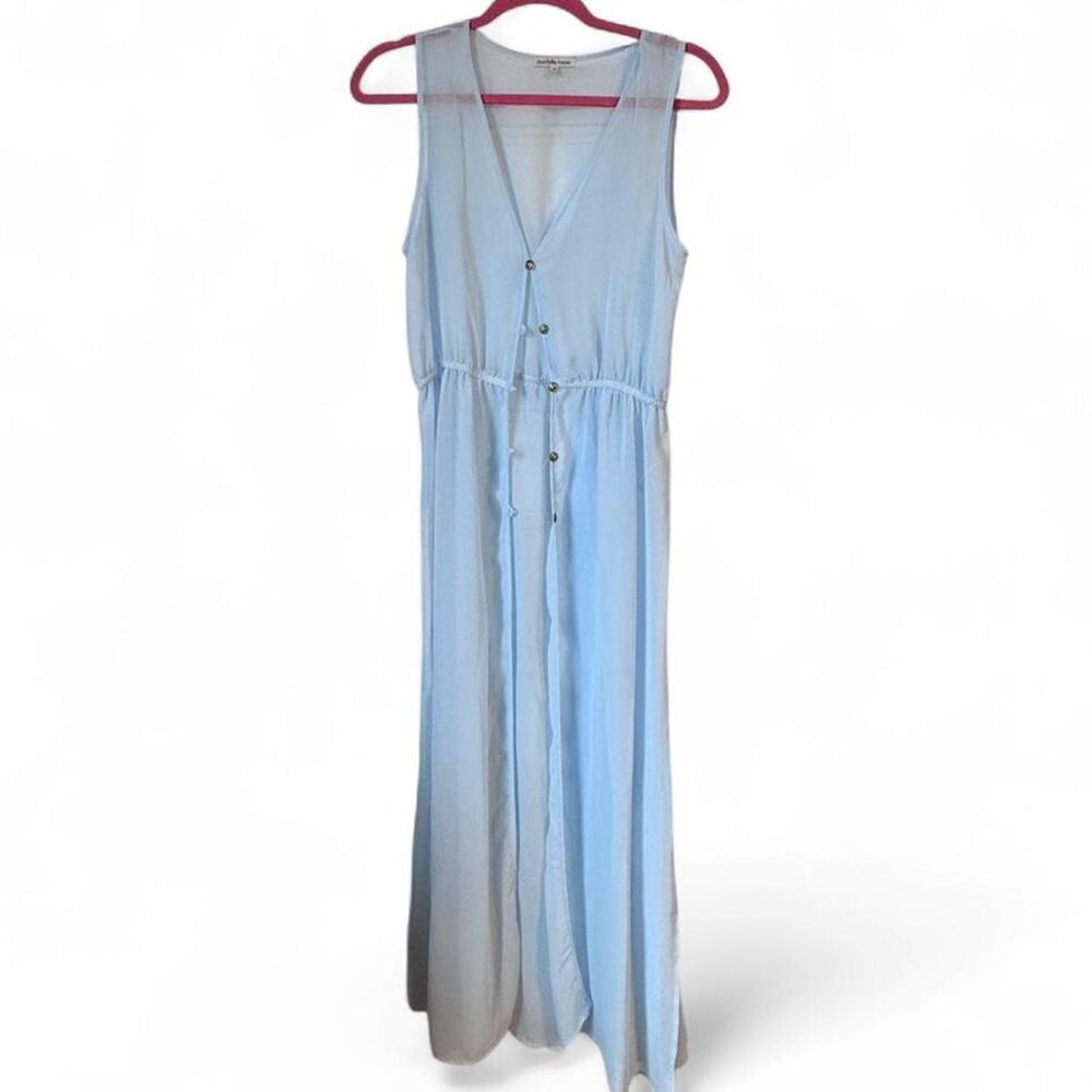 Charlotte russe blue sheer vest dress